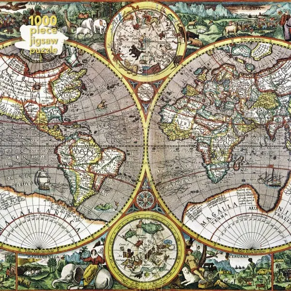 1607 World Map Jigsaw Puzzle – 1000-Piece Historical Cartography Puzzle 1