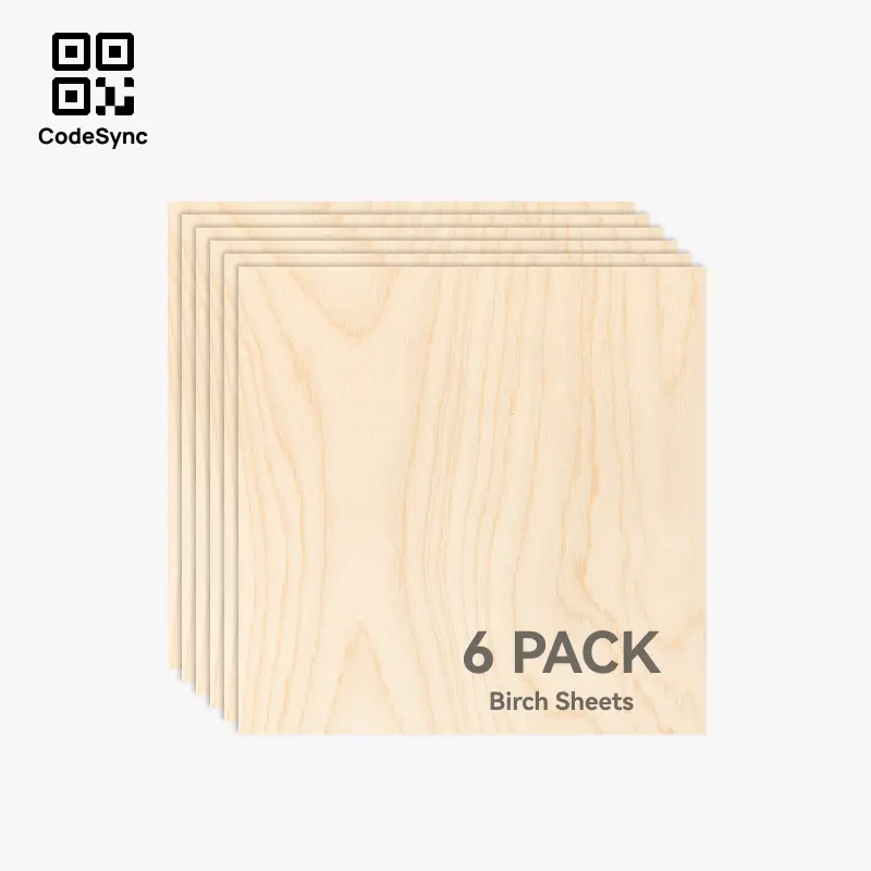 3Mm Birch Plywood Sheets – 6-Piece Laser-Cut Ready Bundle 1