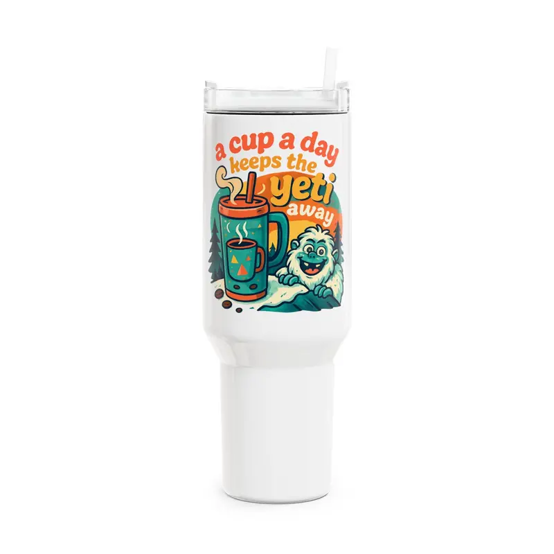 40-Ounce Stainless Steel Travel Tumbler With Ergonomic Handle 1
