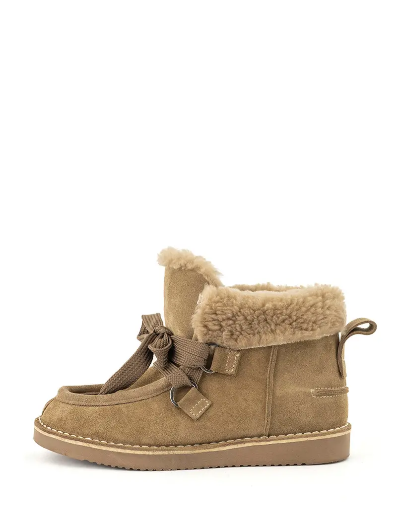 Adina Taupe Suede Ankle Boots 1