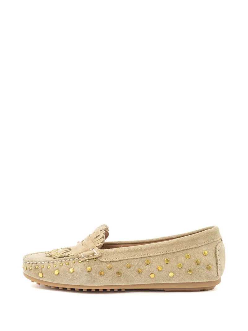 Aisha Beige Loafers 1