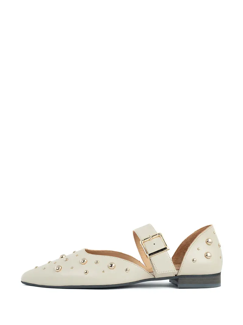 Ally Off-White Ballet Flat 1