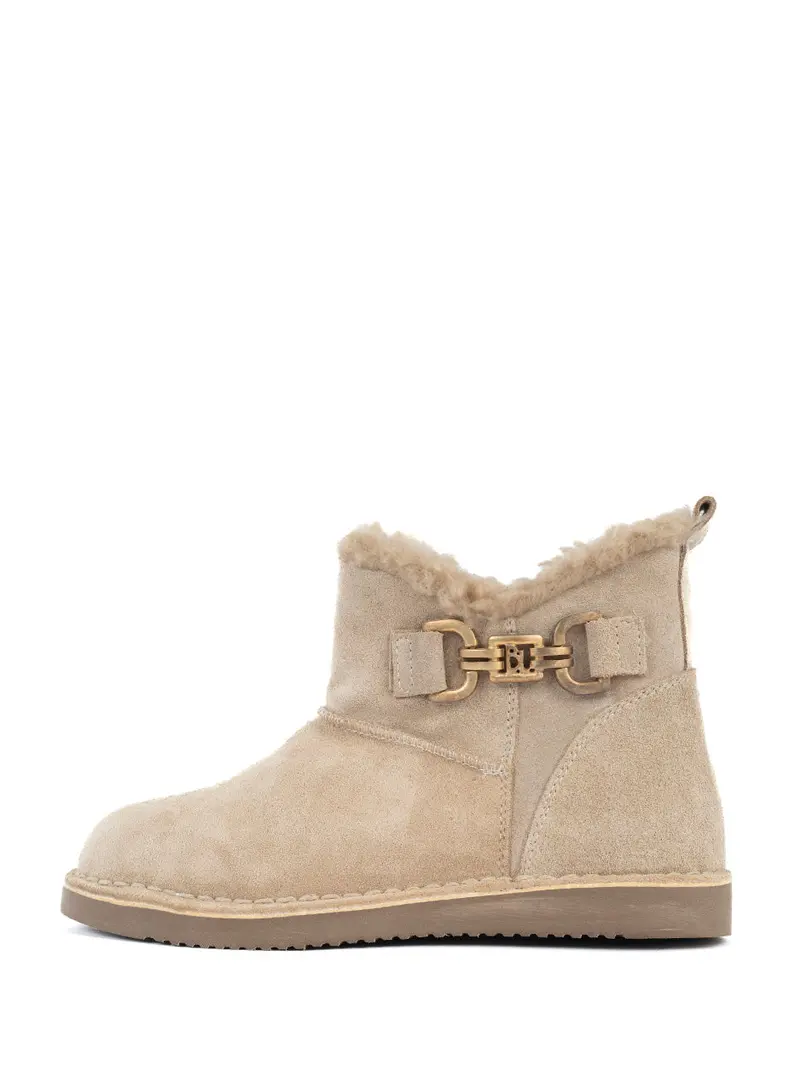 Almalfi Suede Ankle Boot In Natural Beige 1