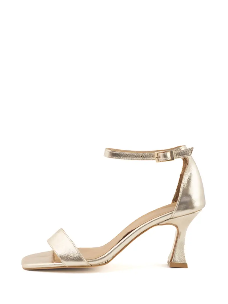 Amber Gold-Tone Strappy Sandals 1