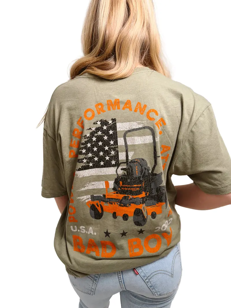 American Mower Light Olive T-Shirt – Bb Mowers 1