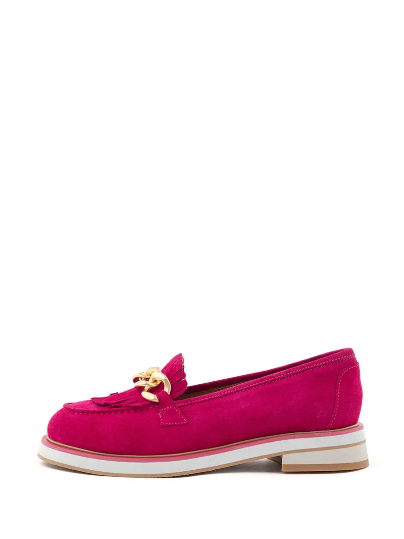 Amy Fuchsia Chunky Loafer Shoes 1