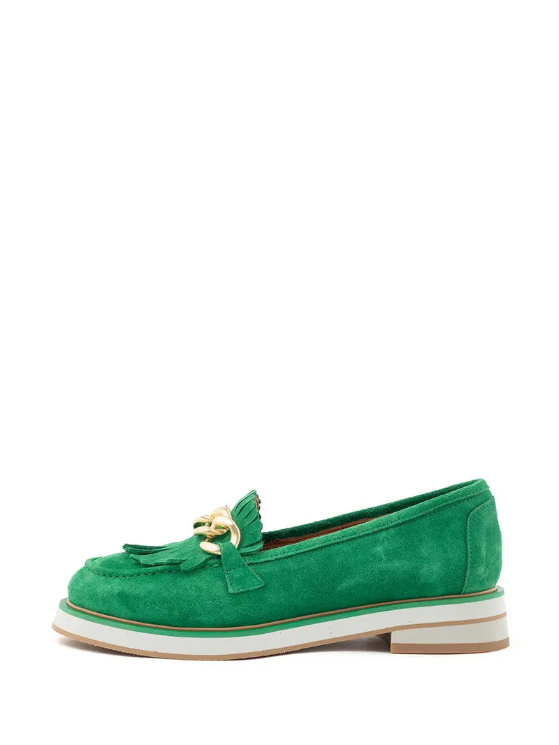 Amy Green Chunky Loafer Shoes 1
