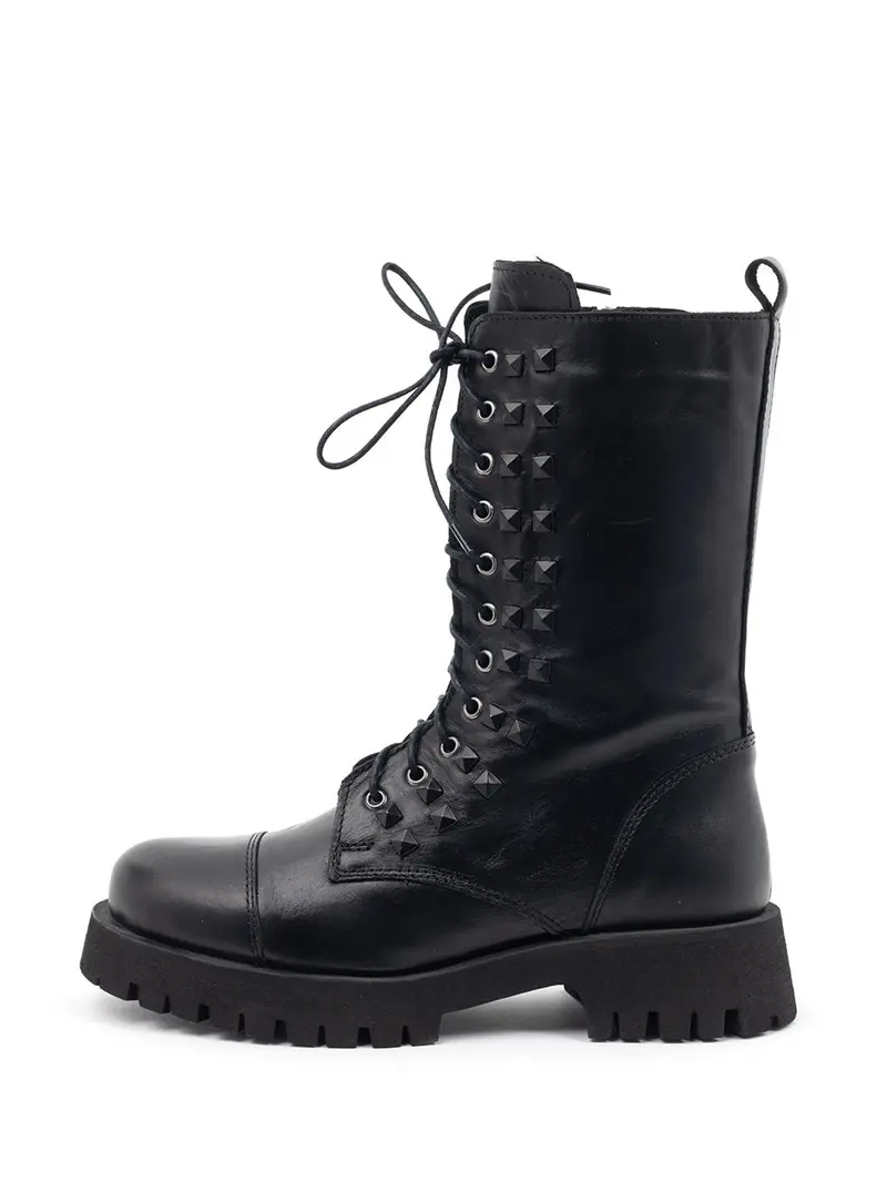 Anna Black Mid-Calf Boots 1