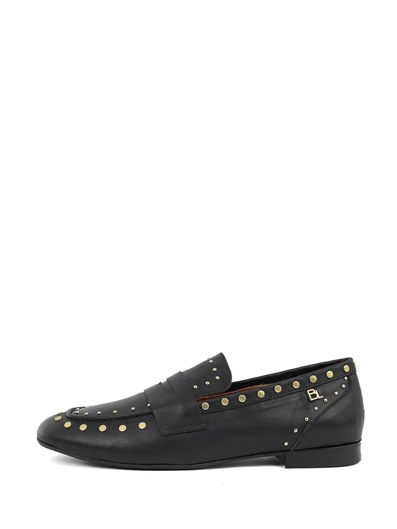 Avery Polished Black Loafer Shoes 1