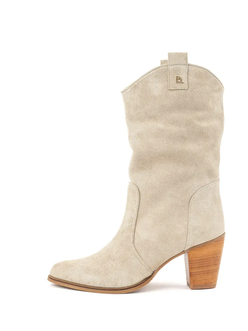 Ayana Beige City-Western Style Boots 1