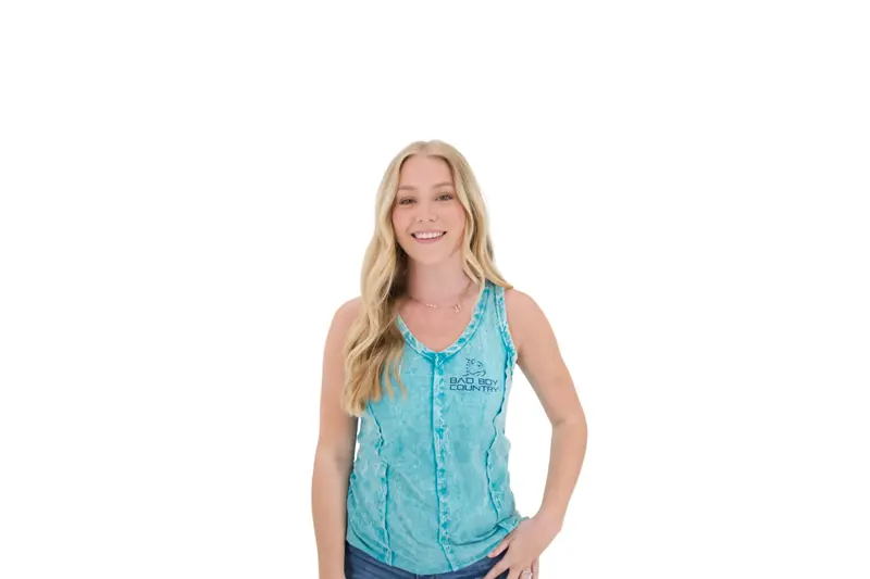 Bad Boy Country Teal Racerback Tank Top 1