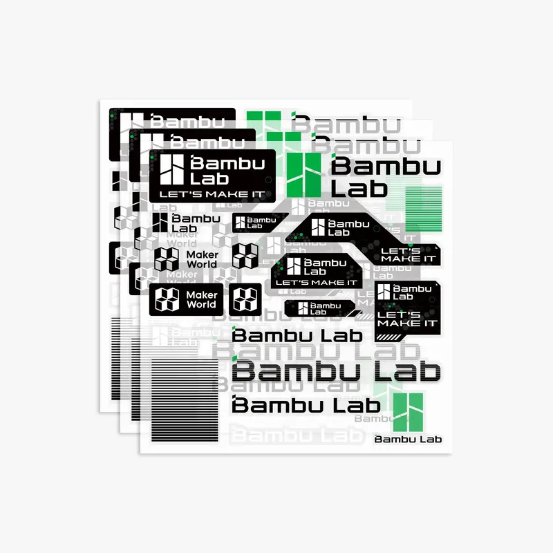 Bambu Lab Branded Vinyl Sticker Pack 1