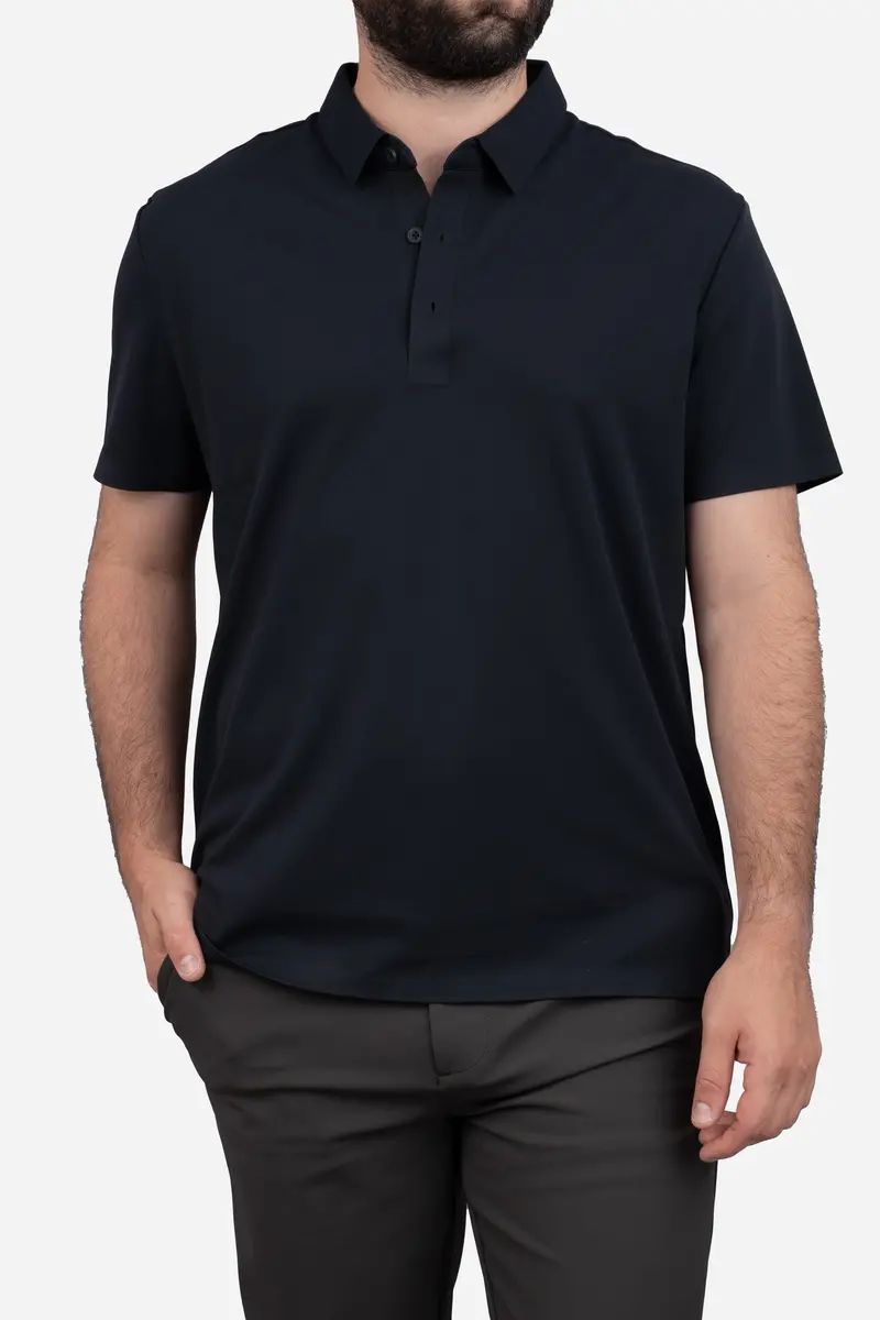 Black Technical Polo Shirt 1