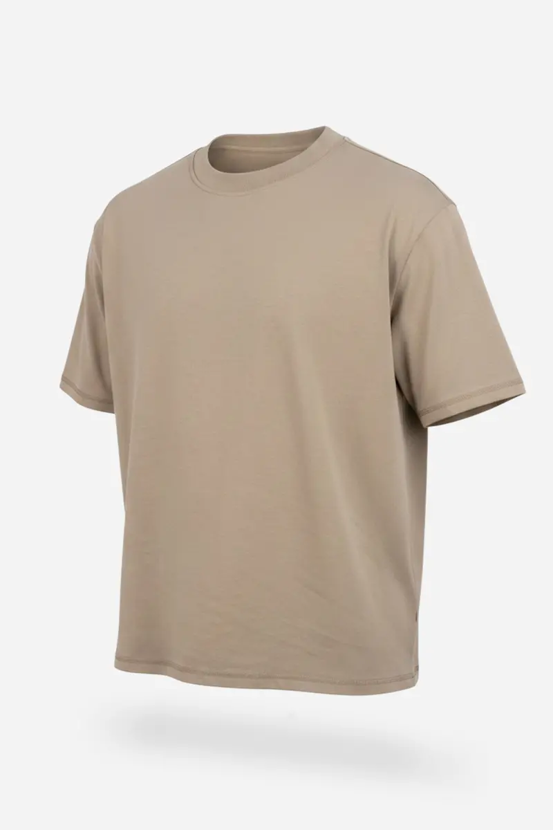Core Loose-Fit T-Shirt In Taupe 1