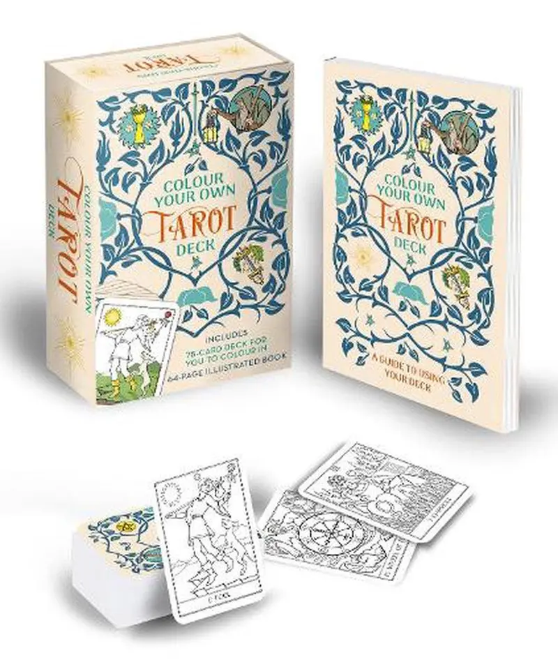 Customizable Tarot Coloring Book With Illustrated Deck 1