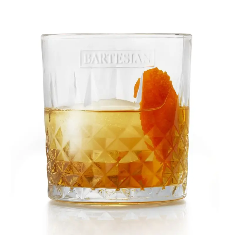 Diamond-Embossed Lowball Glasses – Pair 1