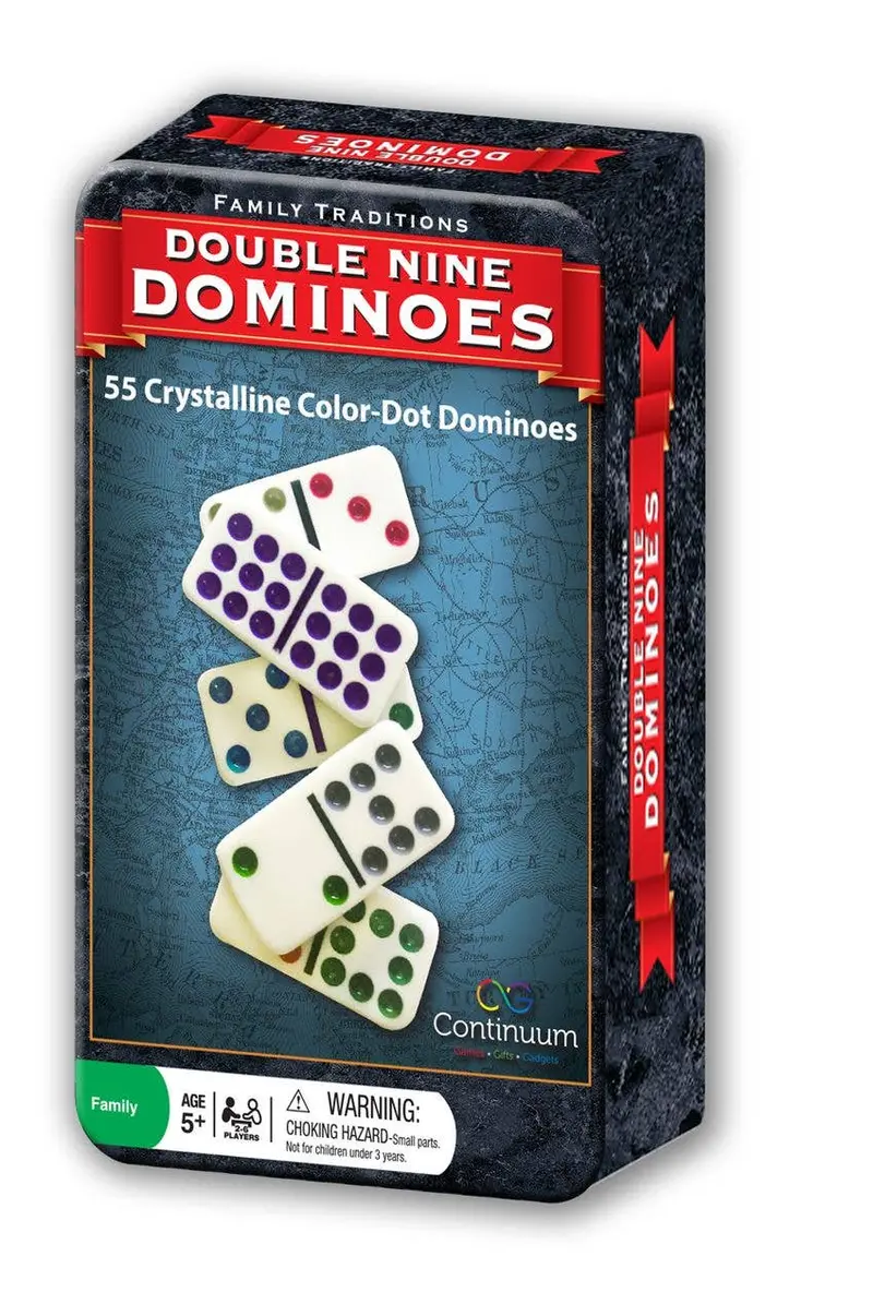 Double-Nine Dominoes Set In Vintage Tin – Family Traditions Series 1