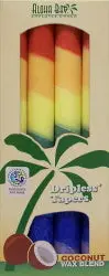 Dripless Rainbow Taper Candles – Clean-Burning Colored Set 1