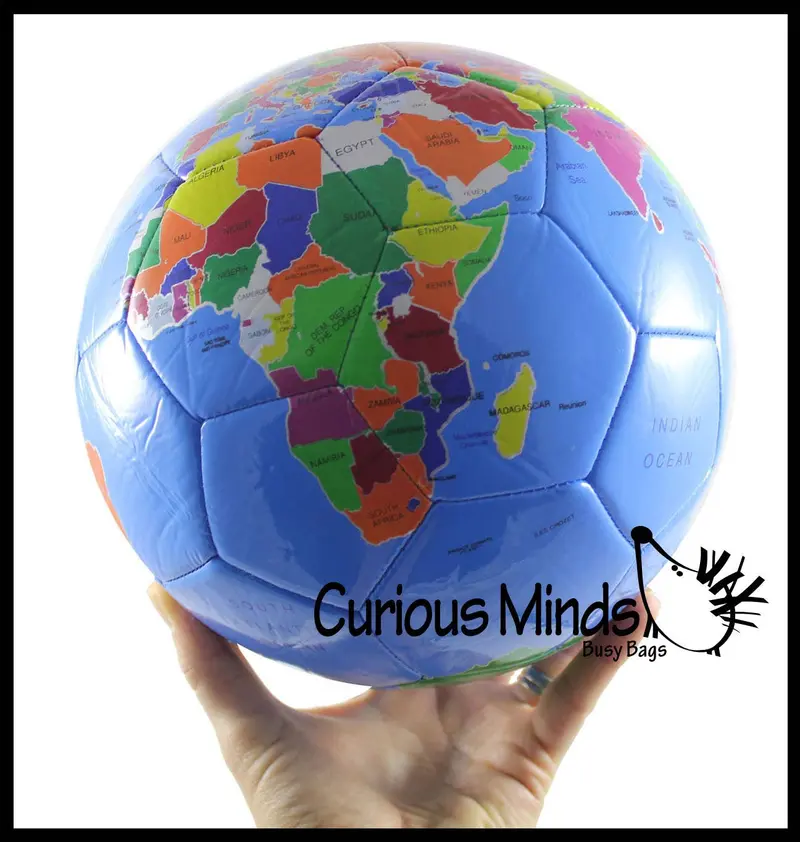 Earth Globe Soccer Ball – 8-Inch Eco-Themed Sports Ball For Outdoor Play 1