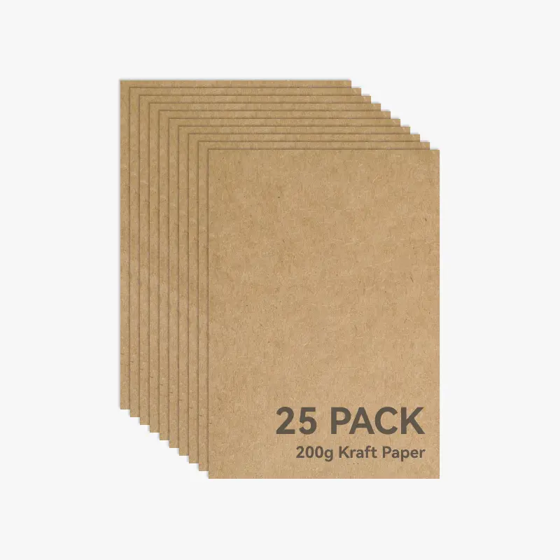 Eco-Friendly A4 Kraft Paper – 200Gsm, 25-Sheet Bundle 1