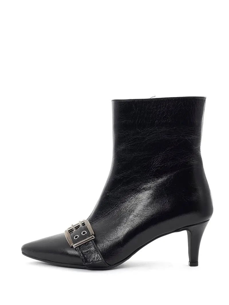 Elba Sleek Black Ankle Boots 1