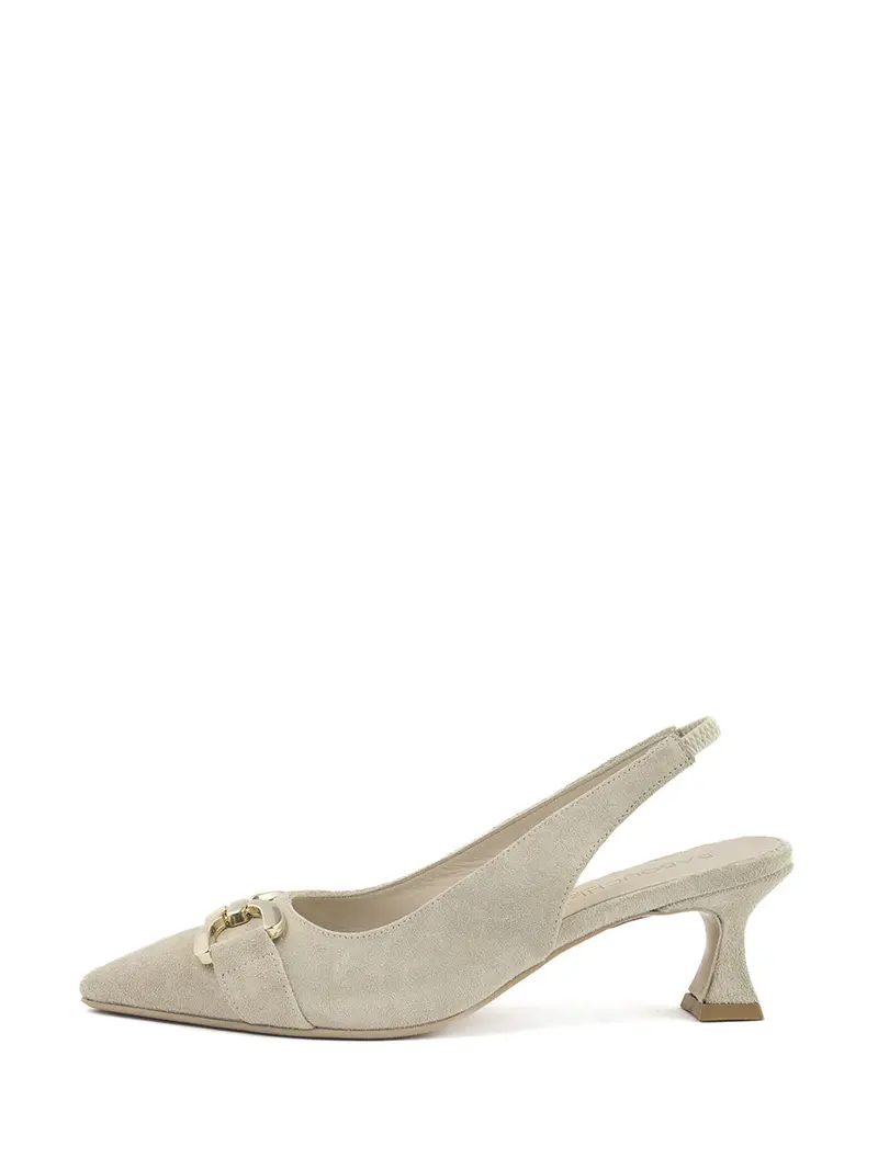 Elif Beige Slingback Heels 1