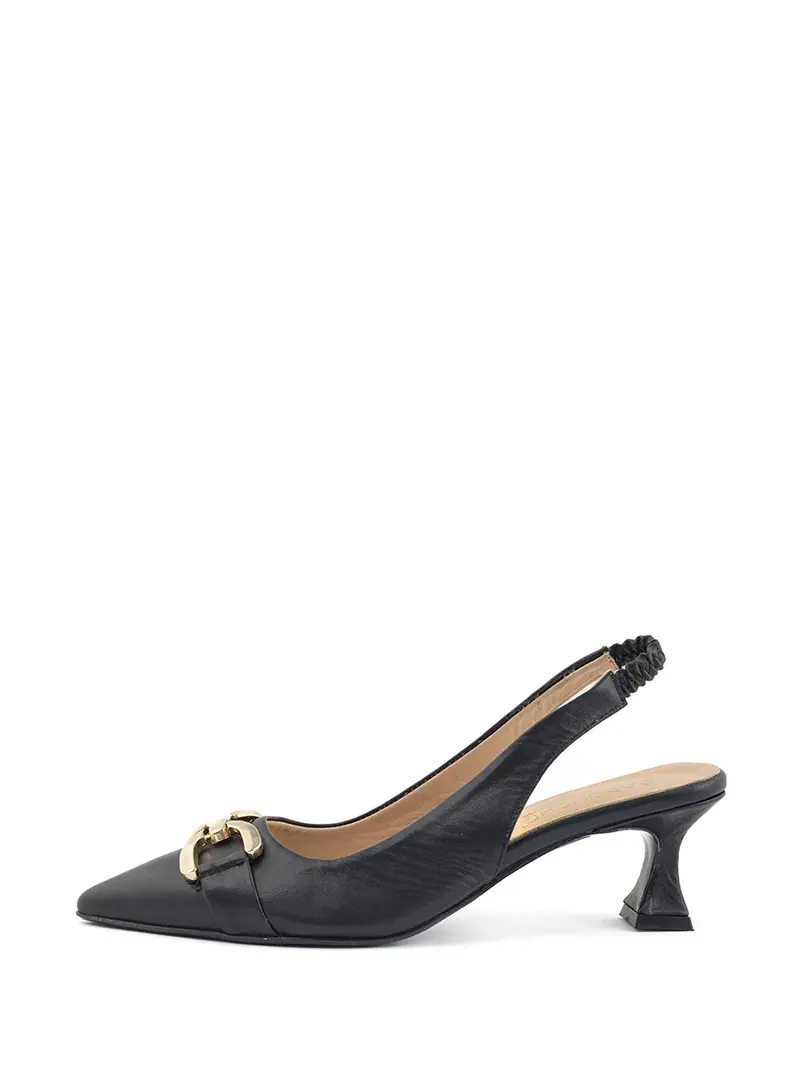 Elif Black Slingback Heels For Women 1