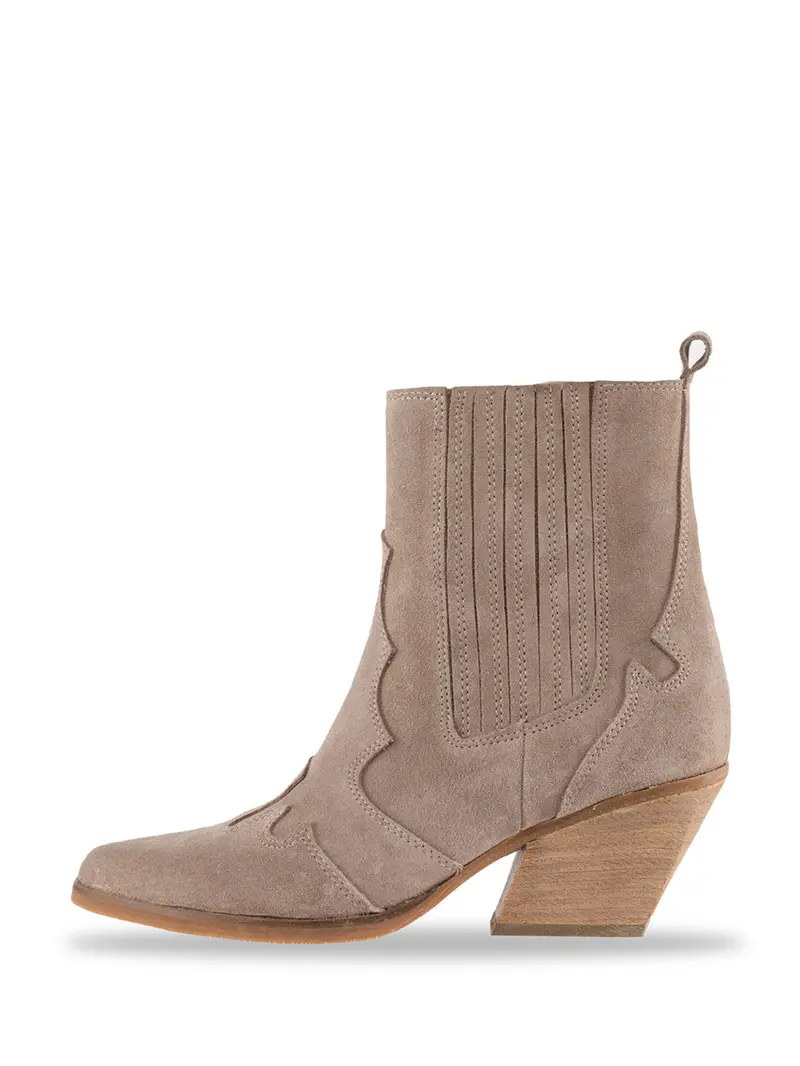 Emily Beige Western-Style Boots 1