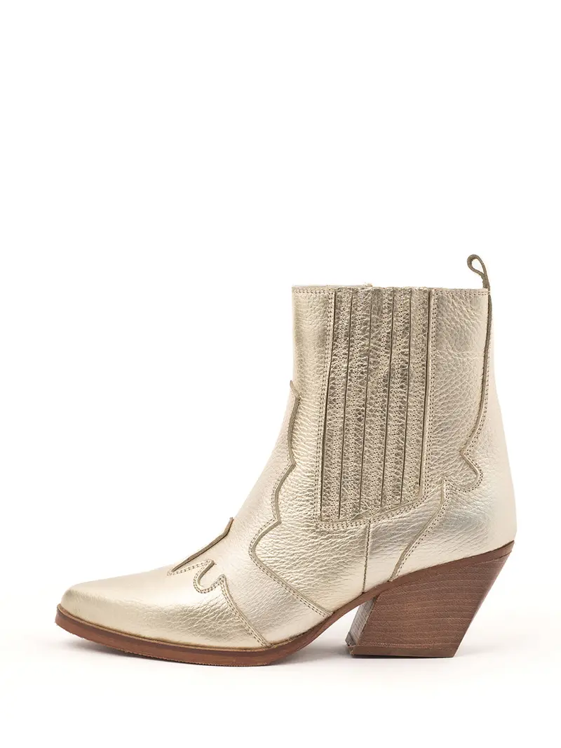 Emily Gold Western-Style Boots 1