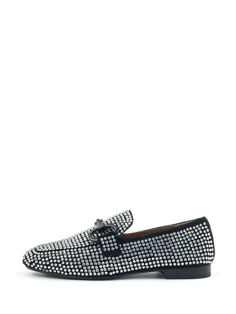 Esra Crystal-Embellished Loafer 1