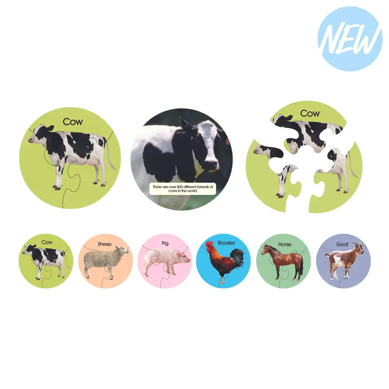 Farm Animal Matching Puzzle — Wooden Educational Toy For Young Learners 1
