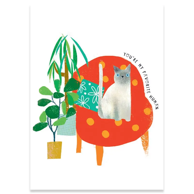 Favorite Human Birthday Card – Carte Heartfelt Greeting Card 1