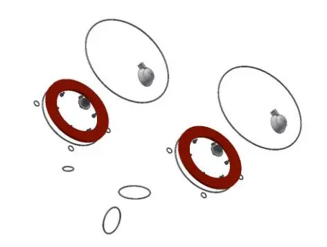 Febco Lf850/Lf860/Lf870/Lf880 6-Inch Check Valve Rubber Replacement Kit 1