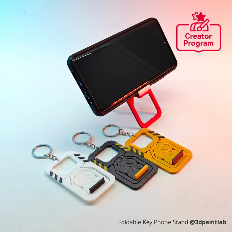 Foldable Phone Stand With Keychain Slot 1