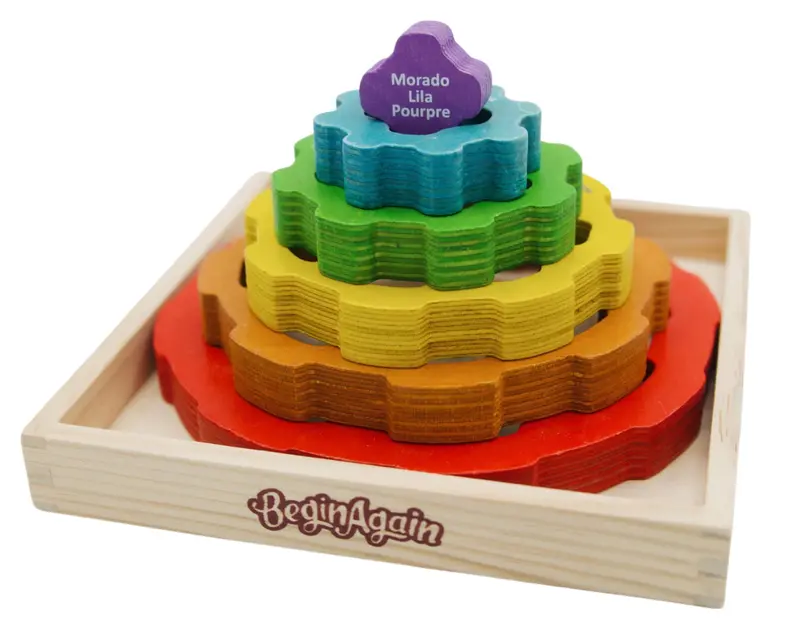 Gear Stacker Puzzle – Multilingual Stem Stacking Toy With Interlocking Gears 1