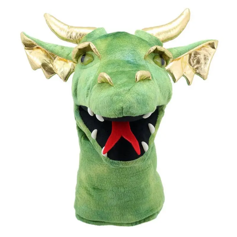 Green Dragon Head Hand Puppet – Large Size 1