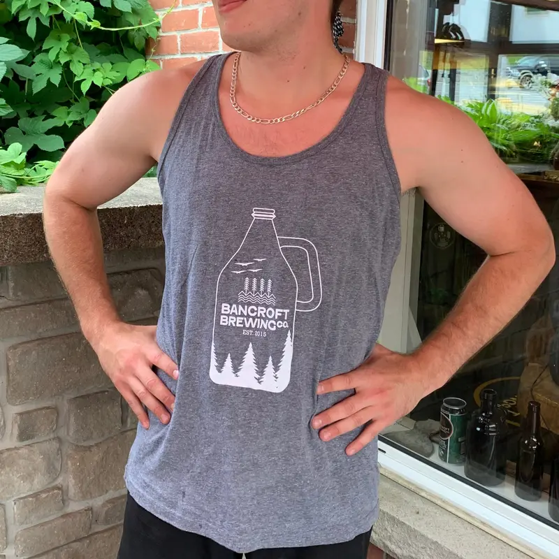 Growler-Print Lightweight Tank Top – Heather Grey 1