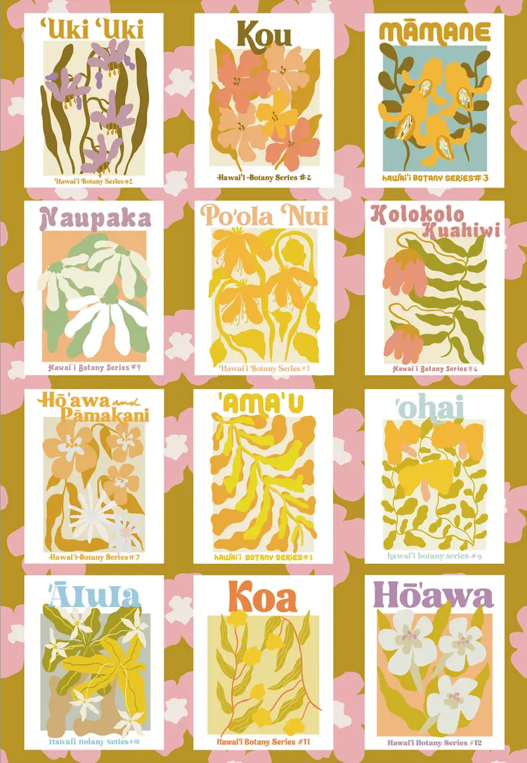 Hawai‘I Botany Series Jigsaw Puzzle – 1000-Piece Native Plant Illustration By Aida Salehi 1