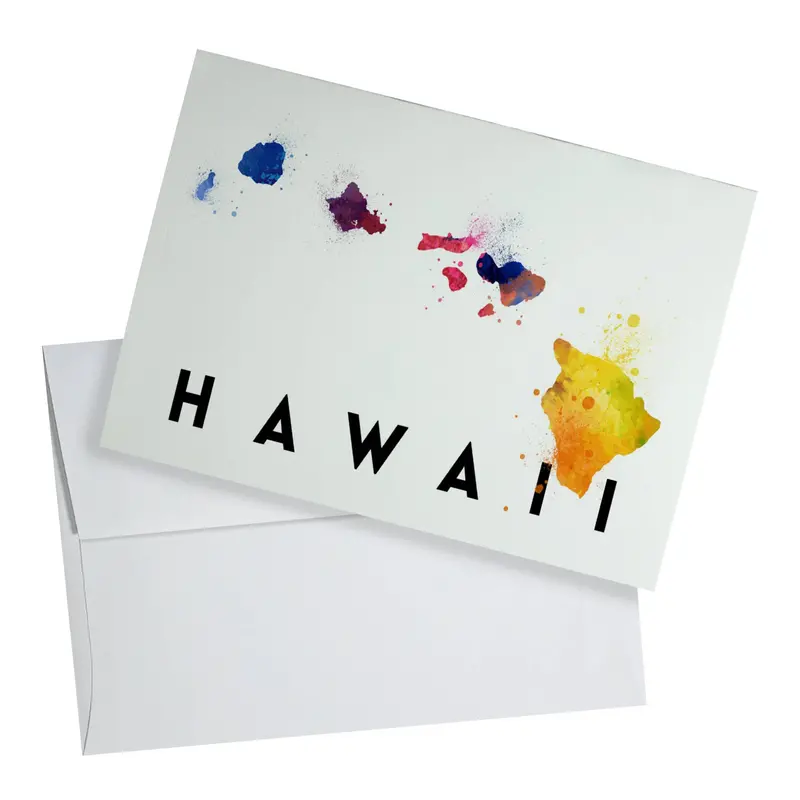 Hawaii State Watercolor Notecard Set 1