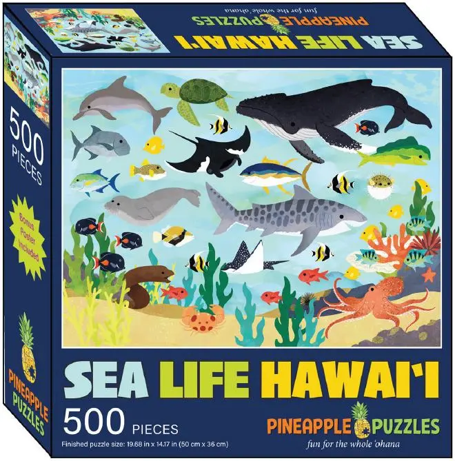 Hawaiian Sea Life Jigsaw Puzzle – 500-Piece Educational Activity 1