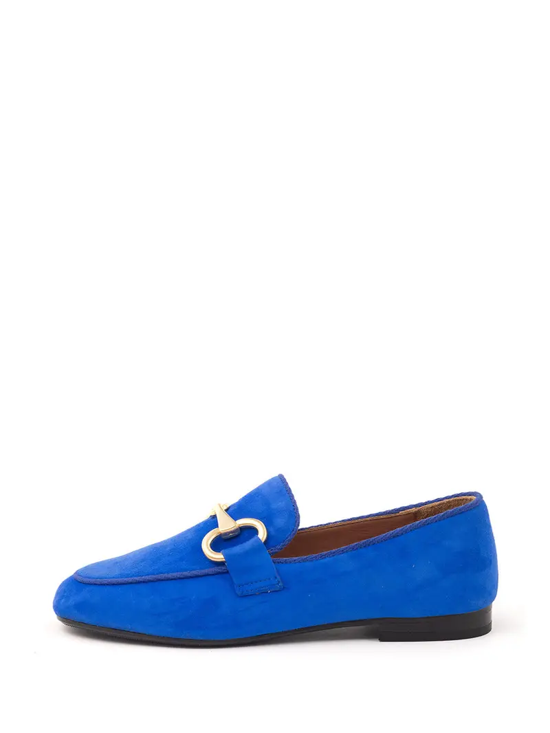 Hope Cobalt Blue Loafer Shoes For Women 1