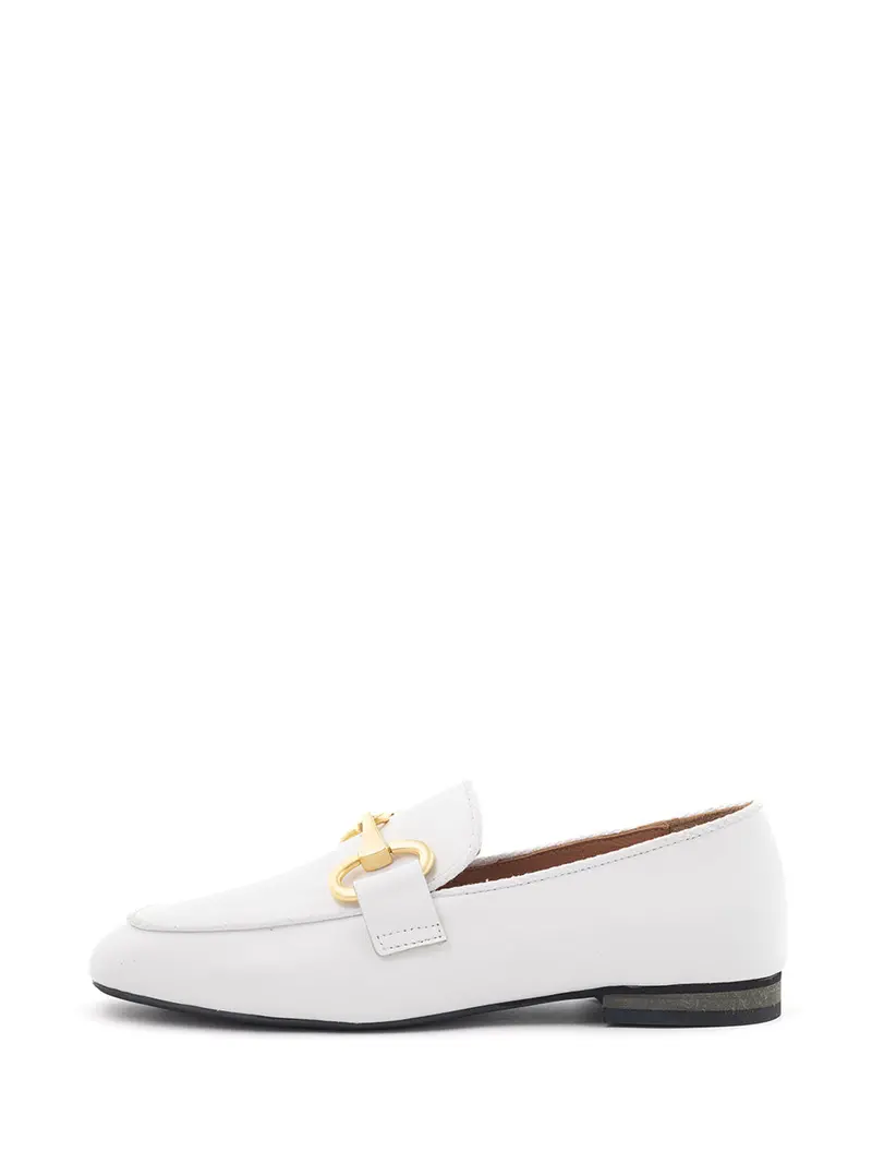 Hope White Loafer Shoes For Women 1