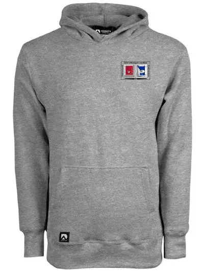 Iubac Embroidered Charcoal Hooded Sweatshirt – 9 Oz. Heavyweight, No Drawstring (A03) 1