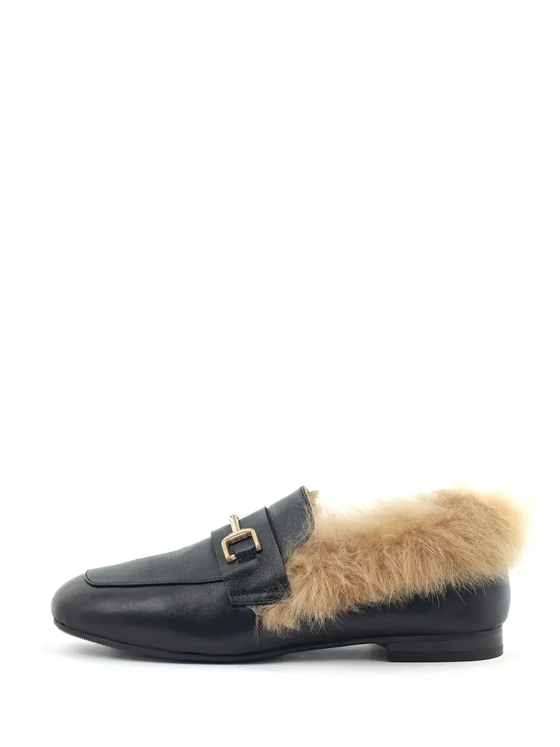 Jane Black Loafer Shoes For Women 1