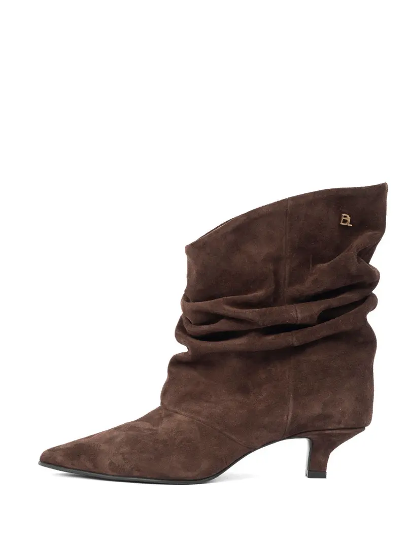 Jenna Dark Brown Sleek Ankle Boots 1
