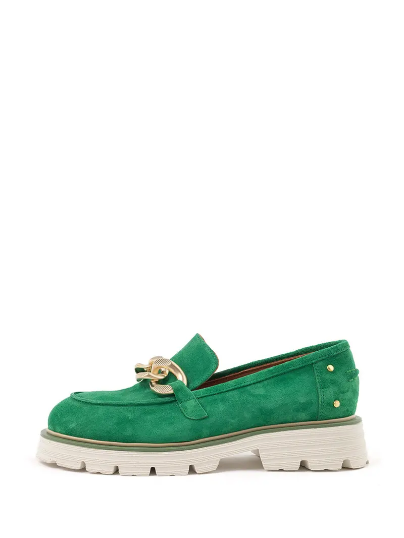 Jill Green Chunky Loafer Shoes 1