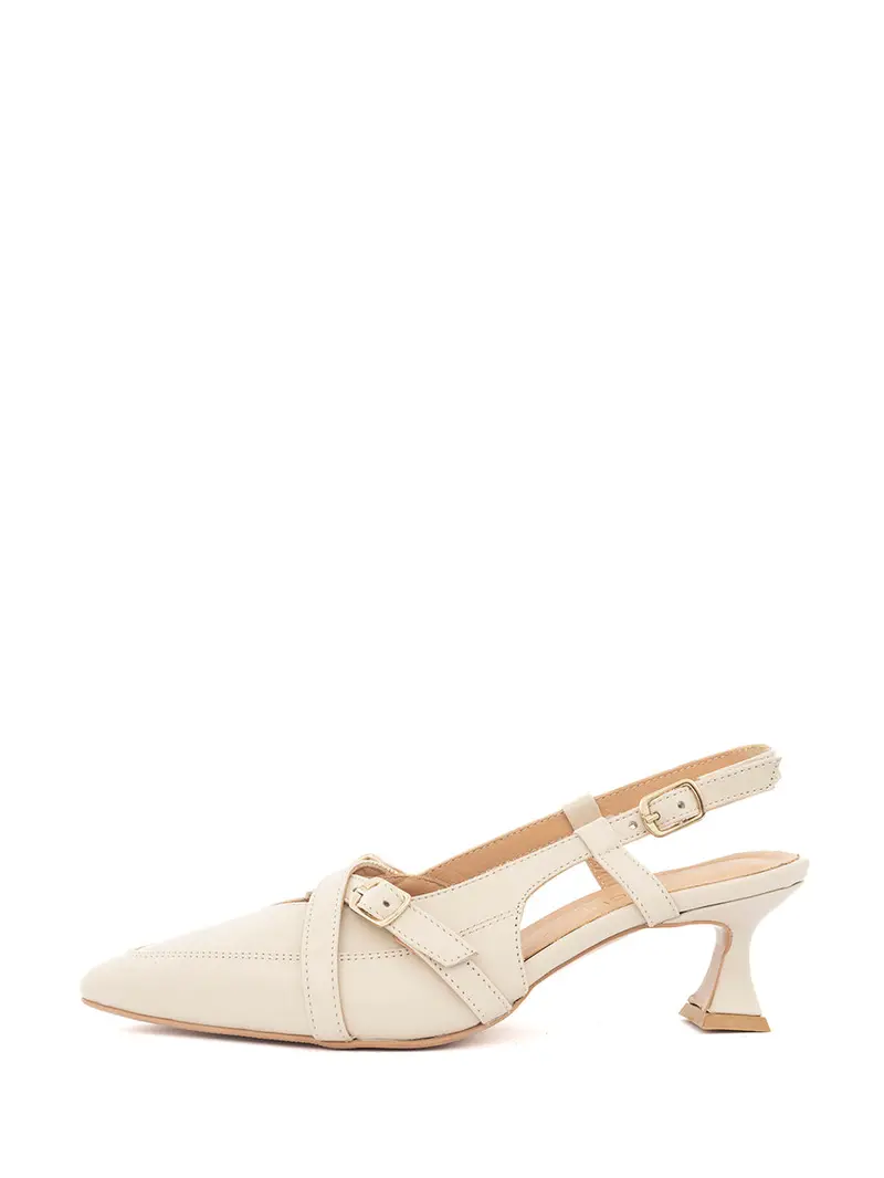 Joy Off-White Minimalist Slingbacks 1