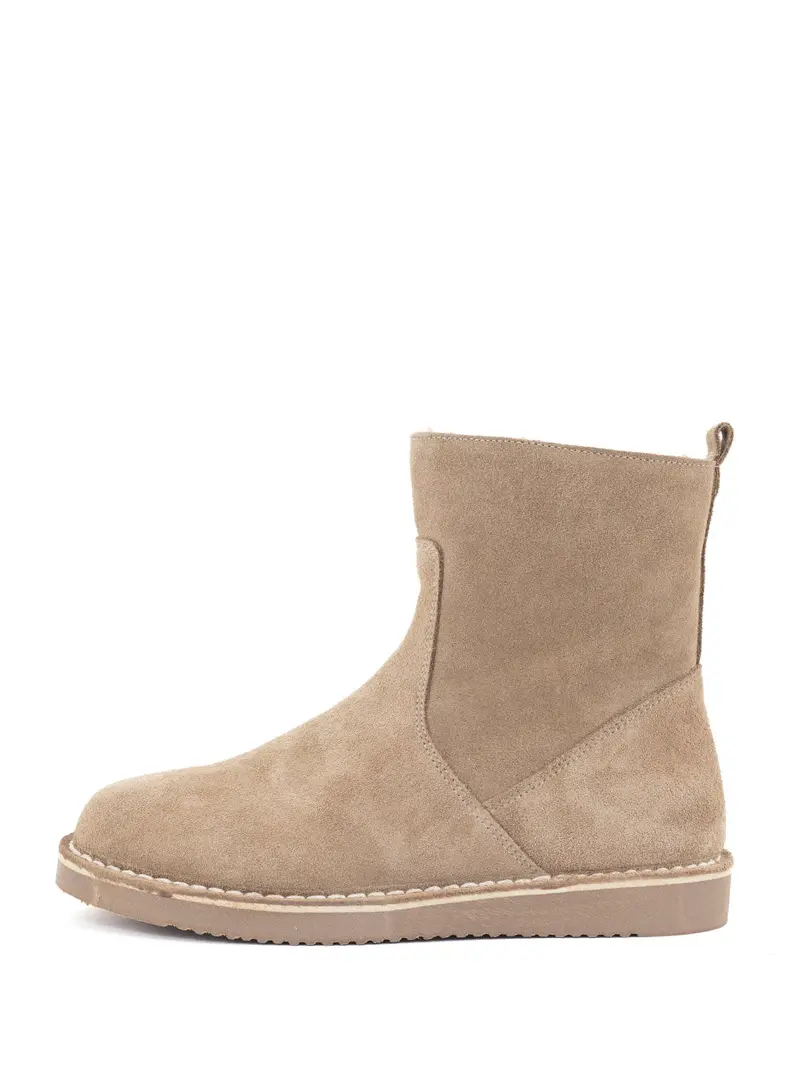 Julie Taupe Suede Ankle Boots 1