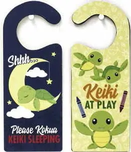 'Keiki' Door Sign Hanger – Adorable Hawaiian-Inspired Hanging Plaque 1
