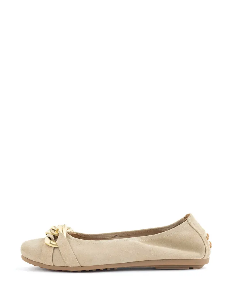 Kensi Beige Ballet Flats 1